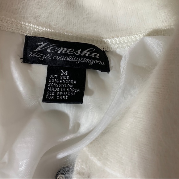 Venesha Angora Fur Sweater Jacket Soft Zip Front - Picture 6 of 7